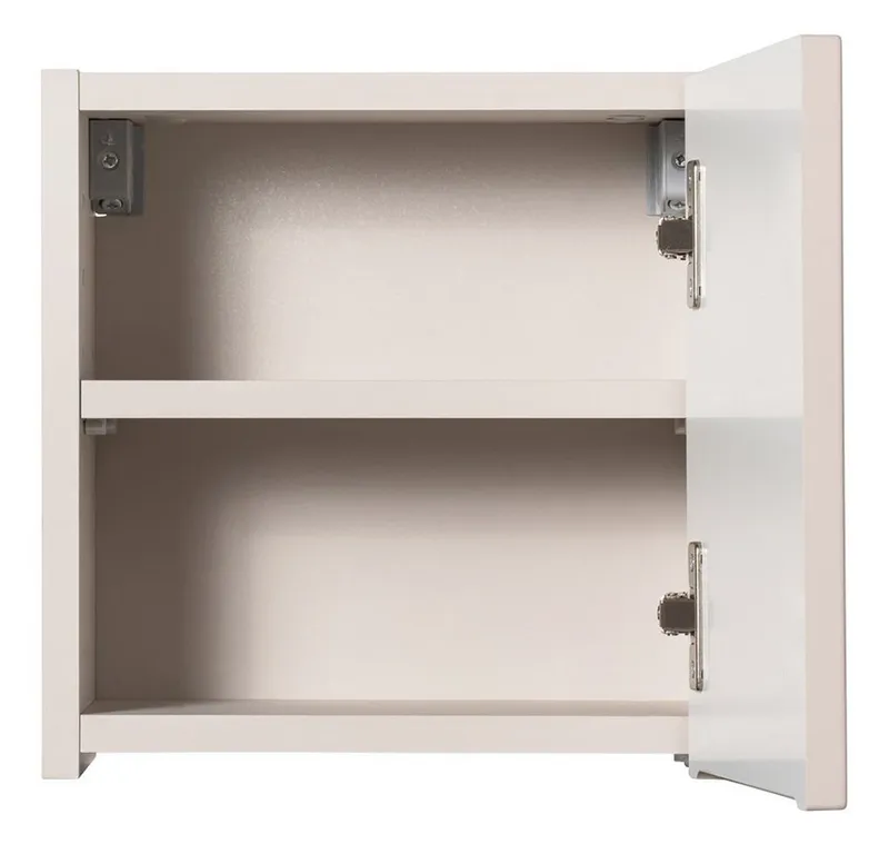 Lomadox Hängeschrank NEWPORT-56-CASHMERE Wandschrank Badschrank, kaschmir, gerillte Front, ca. 30/30/19cm, Beige|weiß, – Produktbild 4 von 5