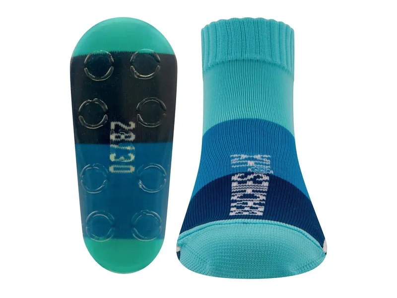 Ewers Beachies Strandsocke Blockringel Kinder blau Gr.25/27, Türkis, blau, – Produktbild 1 von 2
