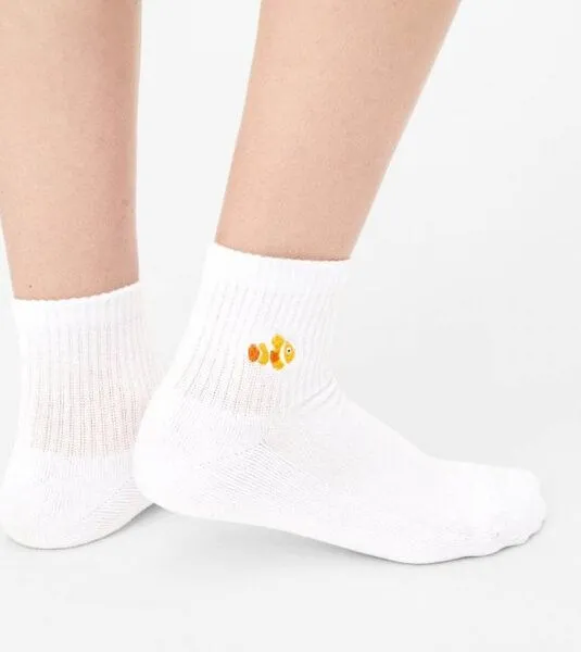 Natural Vibes Natural Vibes Nemo Sneaker-Socken aus Biobaumwoll-Mix, Weiss, – Produktbild 3 von 3