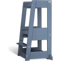 tiSsi Lernturm Felix mitwachsend, Buche massiv 40 x 91 x 45 cm, taubenblau, Blau, – Produktbild 1 von 1