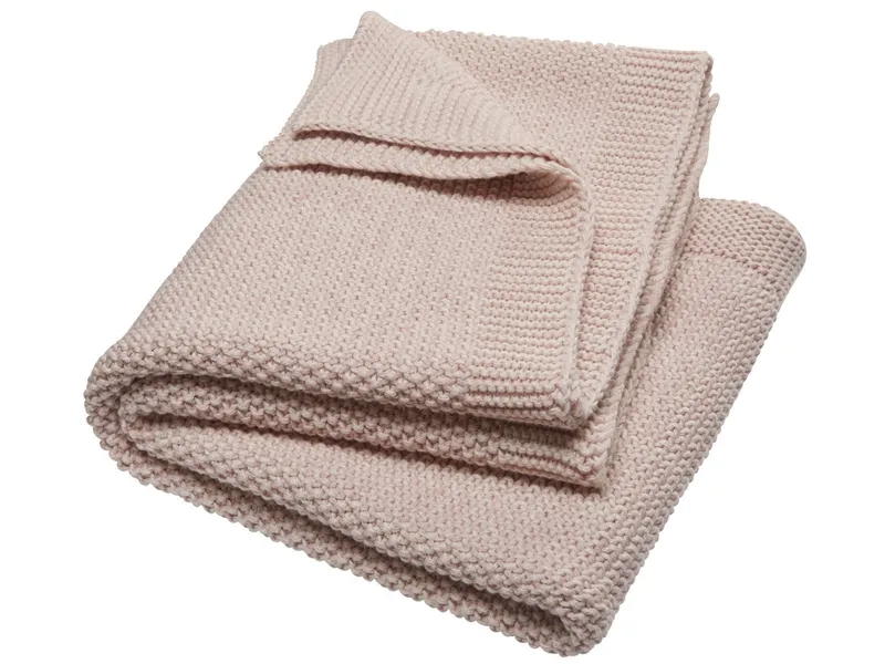 HANS NATUR HANS NATUR Babydecke Bio-Baumwolle Strick-Qualität Maße 80 x 95 cm, Rosa, – Produktbild 1 von 2