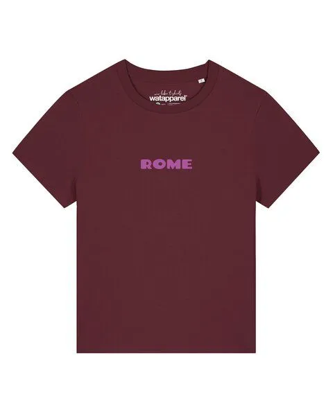 watapparel watapparel T-Shirt Frauen Rome Flora, Burgundy, – Produktbild 1 von 2