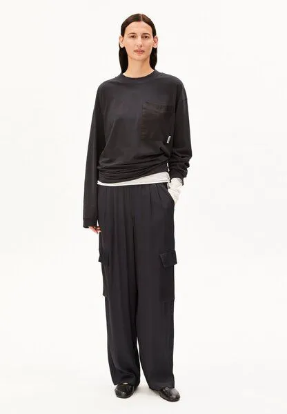 ARMEDANGELS ARMEDANGELS SATIN PULL ON Damen Hose aus Eastman Naia Renew Acetat Mix, Dark steel, – Produktbild 3 von 3