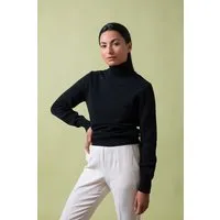 Rifò Circular Fashion Made in Italy Rifò - Circular Fashion Made in Italy Recycelter Kaschmirwolle Pullover - Ada, Schwarz ardesia, – Produktbild 1 von 1