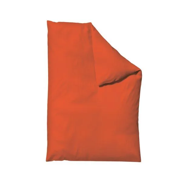 Schlafgut Schlafgut Bettdeckenbezug Knitted Jersey - 95% Biobaumwolle, 5% Elasthan - uni, Red mid, – Produktbild 1 von 4