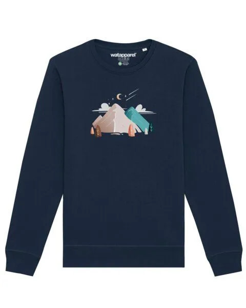 watapparel watapparel Sweatshirt Unisex Night & Clouds, French navy, – Produktbild 1 von 4