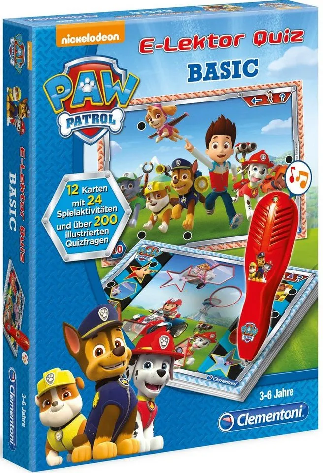 Clementoni Clementoni Spiel E-Lektor Quiz Basic PAW Patrol, E-Lektor Quizspiel, Made in Europe, FSC® - schützt Wald - weltweit, Bunt, – Produktbild 2 von 2
