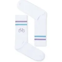 GreenBomb GREENBOMB Bio-Tennissocken 'Bike Pixel', white, Gr. 37/40 – Produktbild 1 von 1