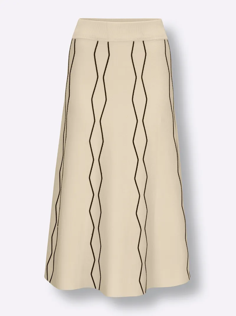 Strickrock champagner-schwarz, Champagner-schwarz, – Produktbild 1 von 2