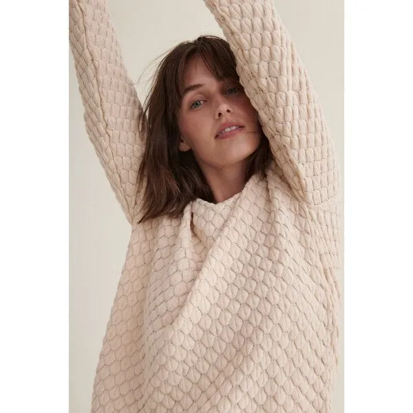 Basic Apparel Basic Apparel Strickpullover - Camilla sweater - aus Bio-Baumwolle, Beige (birch), – Produktbild 2 von 2