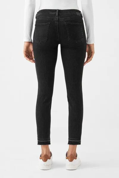 DAWN Damen Jeans MID SUN Slim Design Details DAWN Bio-Baumwolle, Black denim, – Produktbild 4 von 5