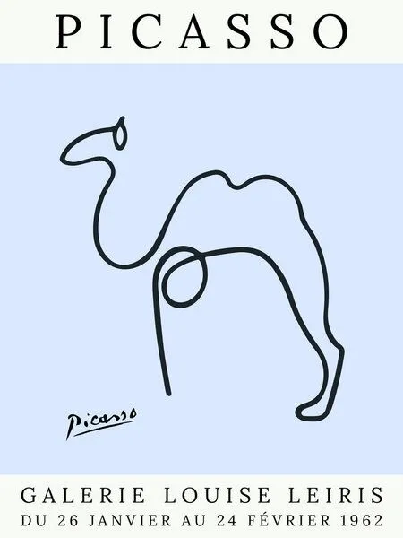 Photocircle Photocircle Poster / Leinwandbild - Picasso Kamel – blau – Produktbild 1 von 4
