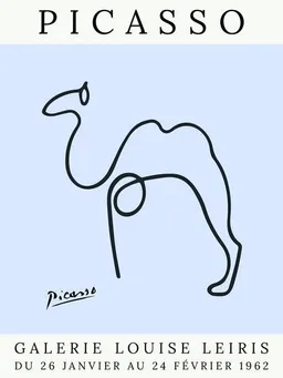 Photocircle Photocircle Poster / Leinwandbild - Picasso Kamel – blau – Produktbild 1 von 1