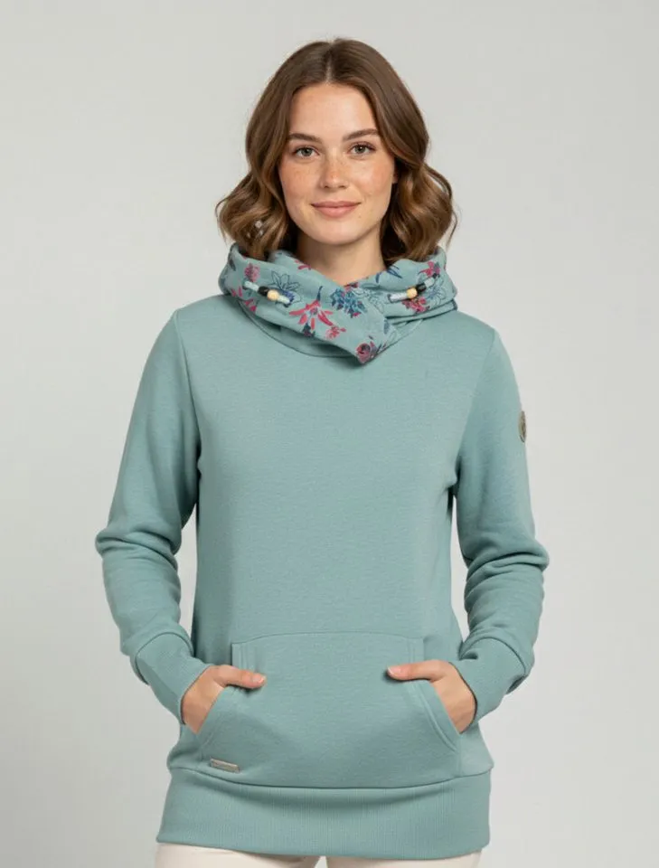 ragwear ragwear Sweatshirt ANGELLIKA FLOWERS O mit Kapuze, Grün, – Produktbild 2 von 3