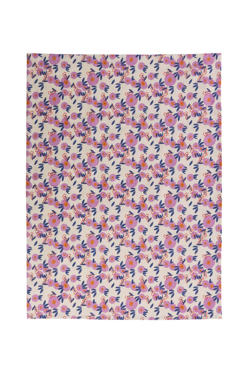 Tranquillo Geschirrtuch VINTAGE GARDEN Pink – Bio-Baumwolle - pink – Produktbild 1 von 2