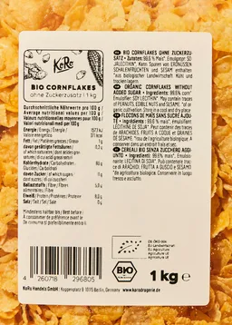 KoRo Bio Cornflakes ohne Zuckerzusatz 1 kg – Produktbild 1 von 1