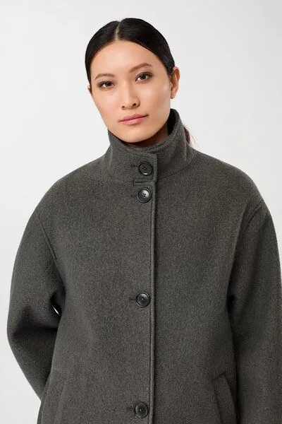 LangerChen LangerChen Kurzer Mantel aus Walk mit Membran, Platinum (grün), – Produktbild 2 von 4