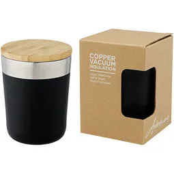 Avenue Avenue Lagan 300 ml Kupfer-Vakuum Isolierbecher mit Bambusdeckel, Schwarz, – Produktbild 1 von 1