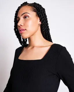 JAN N JUNE JAN 'N JUNE Damen vegan T-Shirt Longsleeve Fria Schwarz – Produktbild 1 von 1