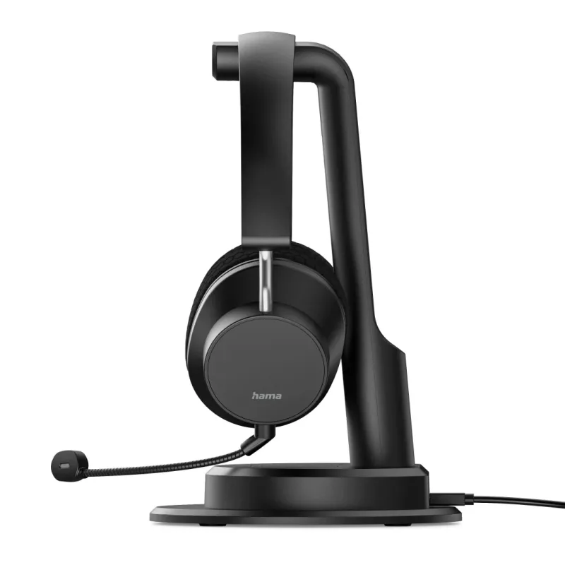 Hama Hama Bluetooth-Headset BT-900, Multipoint, Ladestation, ENC, kabellos, Schwarz (00139940) – Produktbild 4 von 7