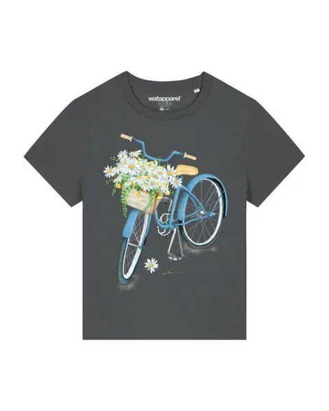 watapparel watapparel T-Shirt Frauen Blaues Damenrad, Anthracite, – Produktbild 1 von 3
