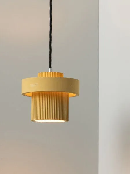 GANTlights Pendelleuchte up and down plissiert Lampe GANTlights S9, Sand, – Produktbild 3 von 4