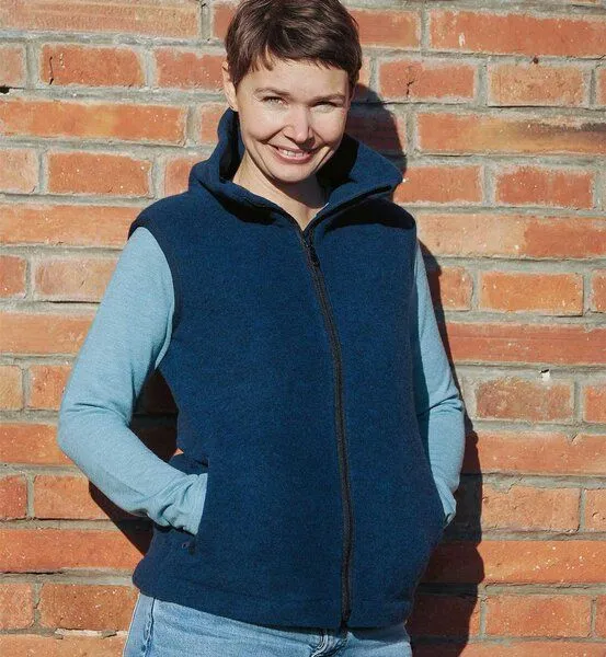 Reiff Reiff Strick Damen Fleece Weste kbT-Schurwolle, Marine, – Produktbild 2 von 2
