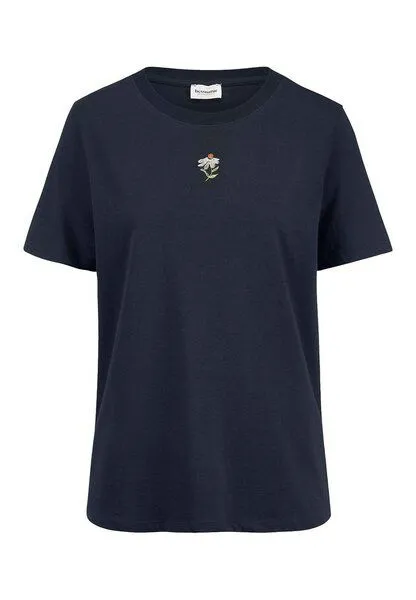 hessnatur hessnatur Print T-Shirt Relaxed aus reiner Bio-Baumwolle, Marine, – Produktbild 4 von 5