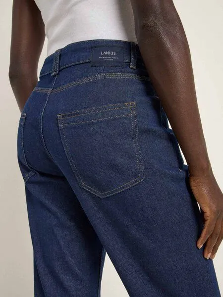 LANIUS LANIUS Jeans mit Aufschlag (GOTS) aus Bio-Baumwolle, Dark blue, – Produktbild 4 von 4