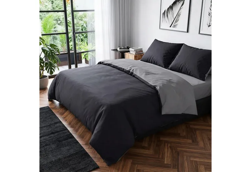 Wolkenfeld Kissenbezug Renforcé Kissenbezug Baumwolle - Natürlich weiches Schlafgefühl, (1 Stück), Größe 80x80, 40x80 und 70x90 cm, versteckter Reißverschluss, Grau, – Produktbild 3 von 9