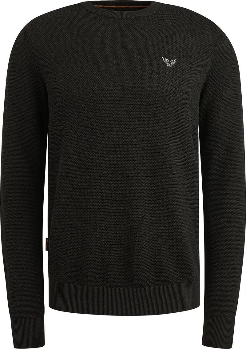 PME Legend PME Legend Strukturpullover Black, Schwarz, – Produktbild 1 von 5