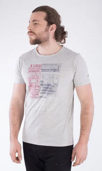 ORGANICATION ORGANICATION MOR-2219 HERREN T-SHIRT, Grau meliert, – Produktbild 2 von 3