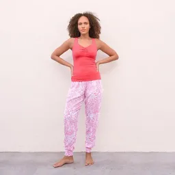 Jaya Jaya ANANDA ROSEBIRD & FLOWERS - Damen - Sommerhose für Yoga und Freizeit – Produktbild 1 von 1