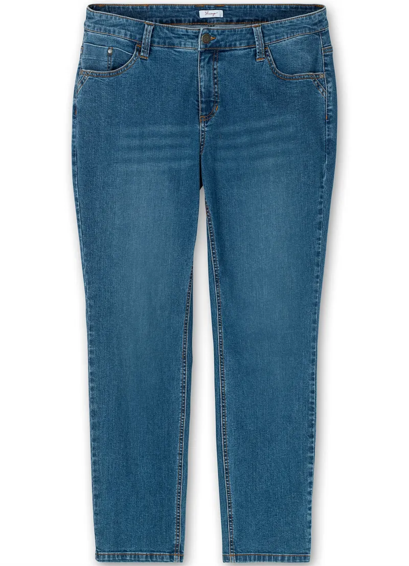sheego 5-Pocket-Jeans blue denim, Blue denim, – Produktbild 1 von 2