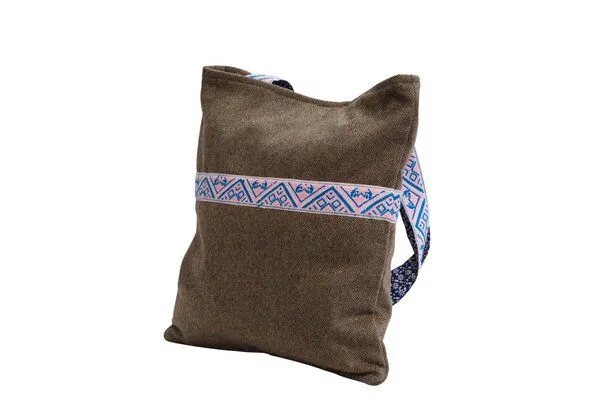manbefair manbefair Tweed Shopper Celine, Braun, – Produktbild 4 von 4