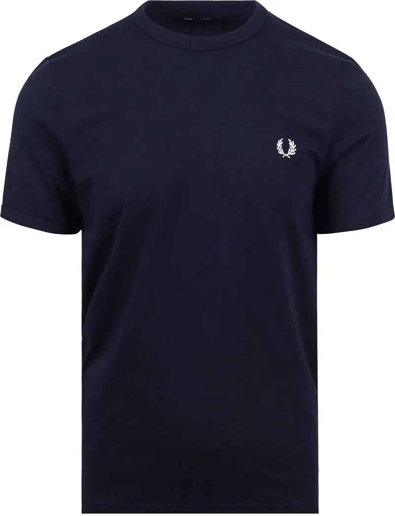 Fred Perry Fred Perry Ringer T-Shirt Dunkelblau - Größe M, Blau, – Produktbild 2 von 4
