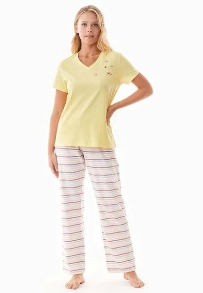 ORGANICATION ORGANICATION TRINNITY | Pyjama-Set aus Bio-Baumwolle, Yellow, – Produktbild 1 von 4