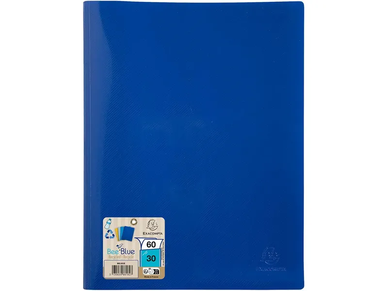 Exacompta Exacompta Sichtmappe "BEE BLUE" DIN A4, mit 30 transparenten Hüllen, aus Recyclingkunststo – Produktbild 1 von 1