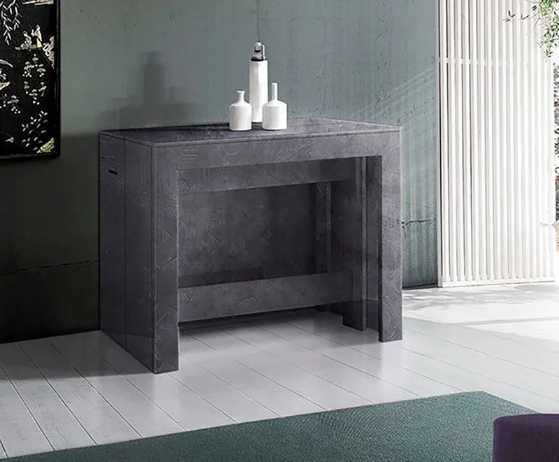 Home affaire Esstisch Praktika, Küchentisch, Wohnzimmertisch, Speisetisch, mit Auszugsfunktion, ausziehbar von 50 cm auf 300 cm, Grau, – Produktbild 2 von 5