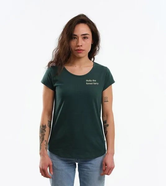 Gary Mash GARY MASH Shirt Asheville Holla the forest fairy. aus Bio-Baumwolle, Dunkelgrün (grün), – Produktbild 4 von 4