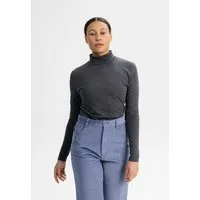 MELA MELA Turtleneck Shirt Style ANCHAL aus 100% Bio-Baumwolle, Anthrazit melange, – Produktbild 1 von 1