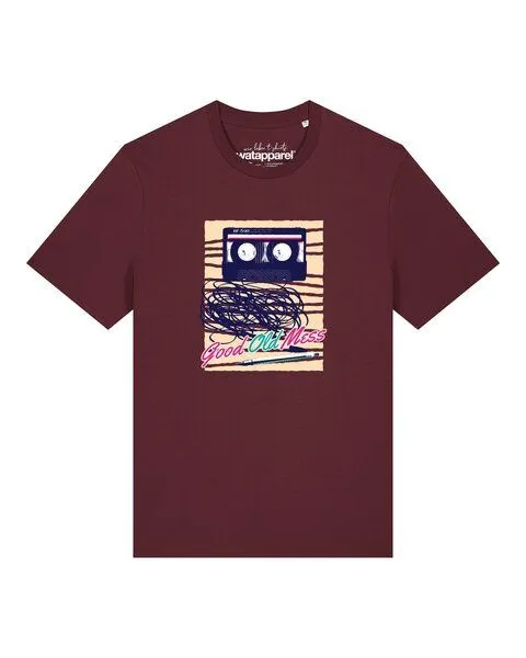 watapparel watapparel T-Shirt Unisex Good Old Mess, Burgundy, – Produktbild 1 von 2