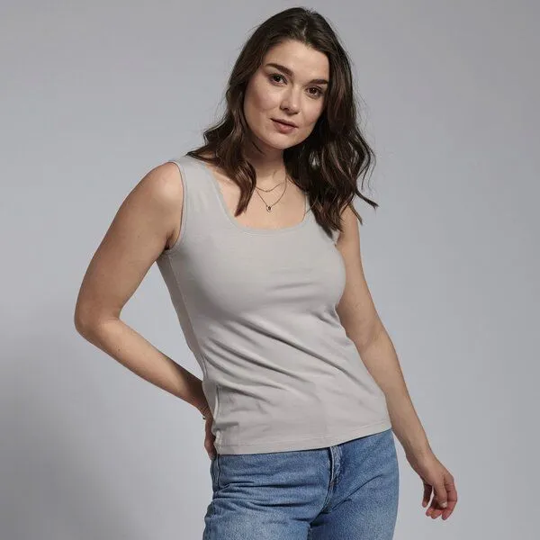 CON_STANT CON_STANT Tank-Top 95% Baumwolle (kbA), Silvergrey, – Produktbild 1 von 1