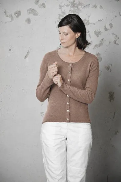 HempAge HempAge Damen Cardigan Carina, Gravel, – Produktbild 3 von 3
