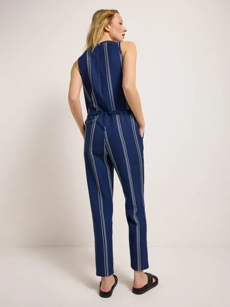 LANIUS LANIUS Jumpsuit STRIPE aus TENCEL und Bio-Leinen, Blau (stripe night blue), – Produktbild 3 von 4