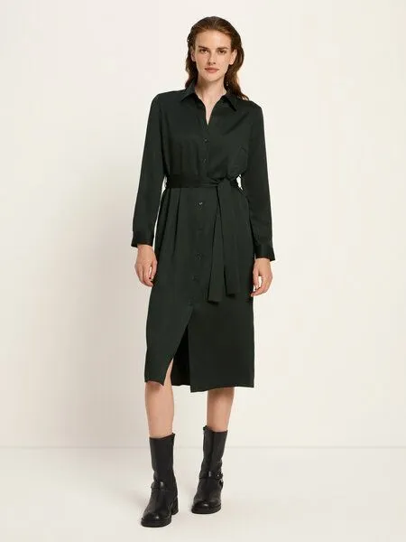 LANIUS LANIUS Hemdblusenkleid aus TENCEL Lyocell, Forest, – Produktbild 1 von 4