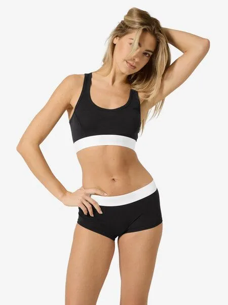 Super.Natural Super.Natural W BIO SEMPLICE BRA für Damen, Merino, Jet black, – Produktbild 1 von 4