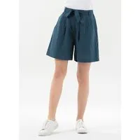ORGANICATION ORGANICATION Shorts aus Leinengemisch mit Bindegürtel, Navy, – Produktbild 1 von 1