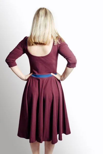 Frija Omina Frija Omina Bio Kleid "Vrida", Aubergine / blau, – Produktbild 3 von 3