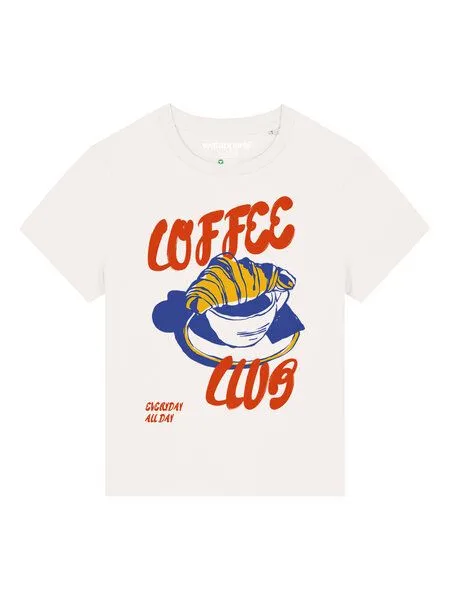 watapparel watapparel T-Shirt Frauen Coffee club, Off white, – Produktbild 2 von 4